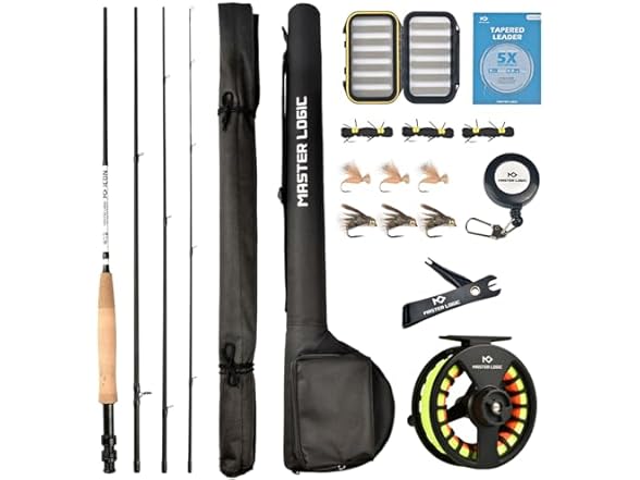 MASTER LOGIC Stealth Fly Fishing Rod Combo