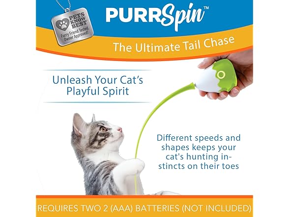 PurrSpin Interactive Tail Chase Cat Toy