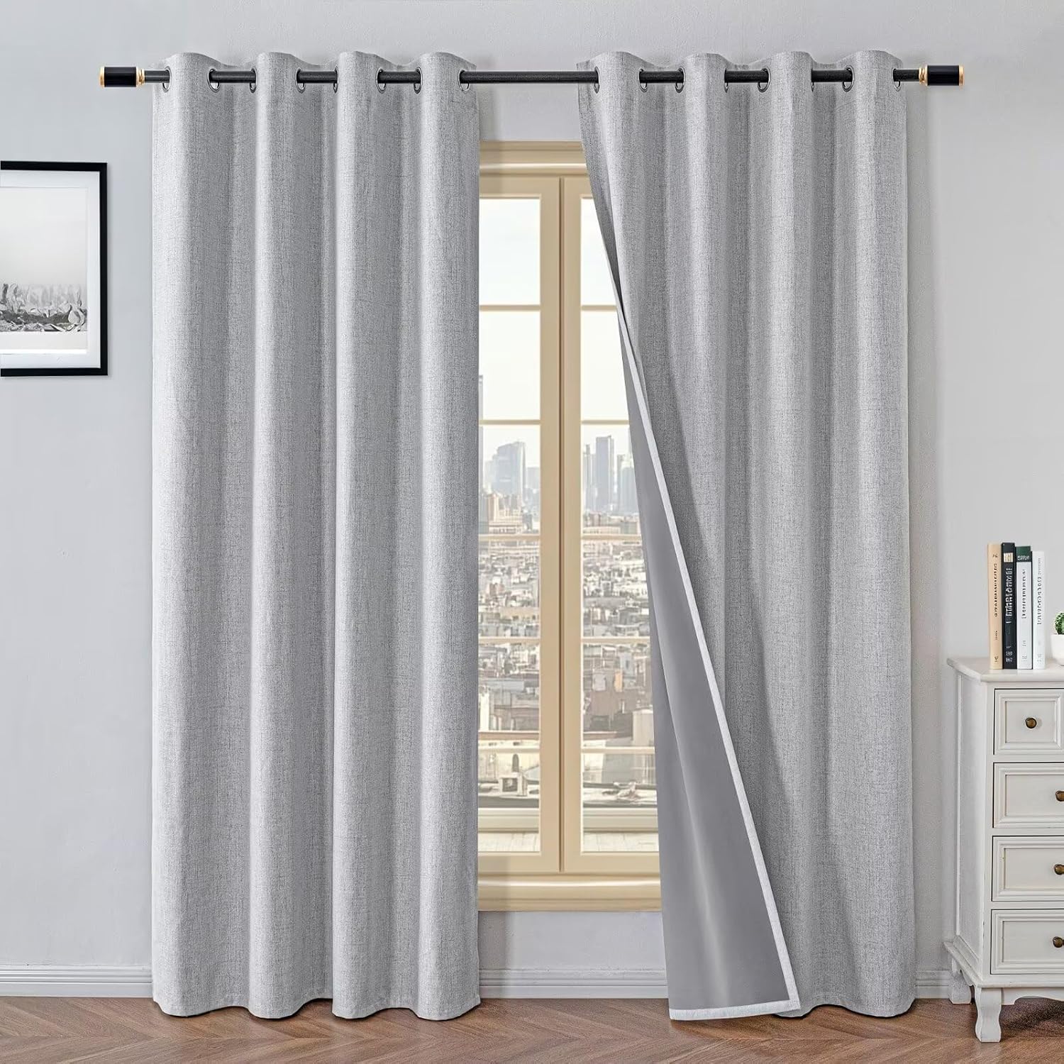 100% Blackout Curtains 2 Panels Set - Gallery 22