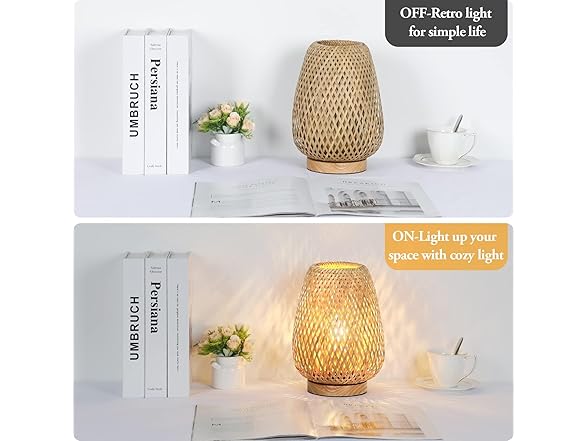 Brightever Rattan Table Lamp