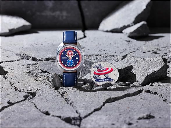 Citizen Men Eco-Drive Captain America 85th & Coin