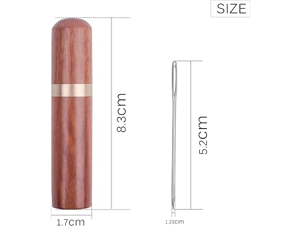 Jdesun Wooden Needle Case with 40 Pieces
