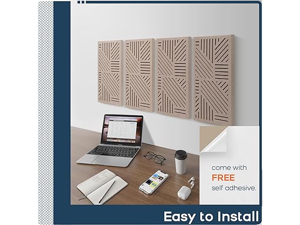 BUBOS 4 Pack Acoustic Wall Panels
