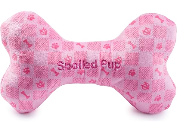 Haute Diggity Dog Chewy Vuiton Bone Plush Squ