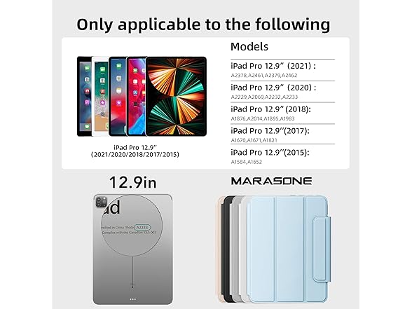 Marasone iPad Pro 12.9 Case