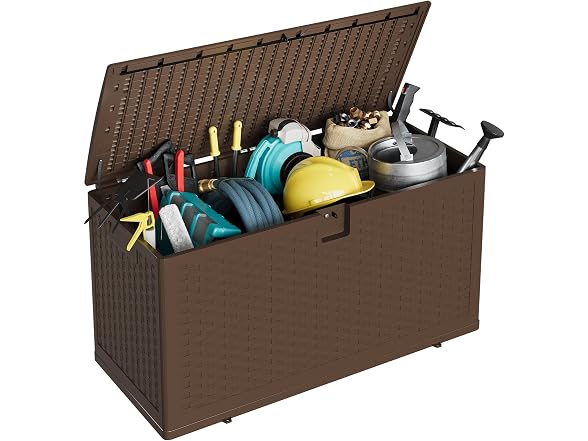 PrecisionAuto 73 Gallon Outdoor Storage Deck Box