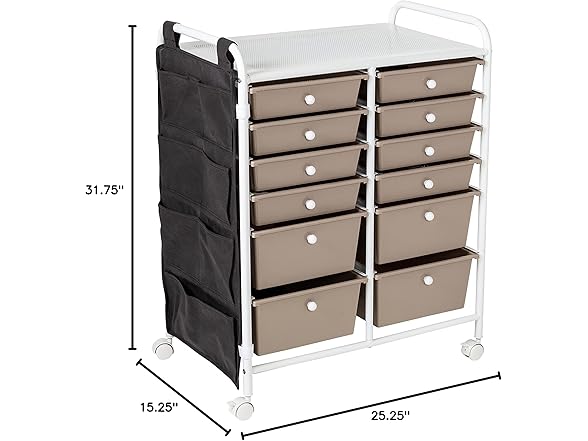 Honey Can Do 12-Drawer Metal Cart