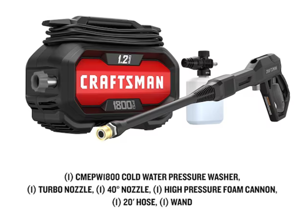 CRAFTSMAN CMEPW1800 1800-PSI Pressure washer