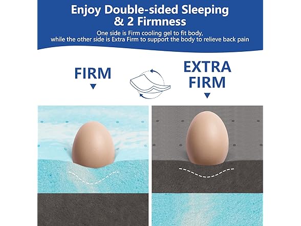 WEUP 3" Queen Firm Mattress Topper