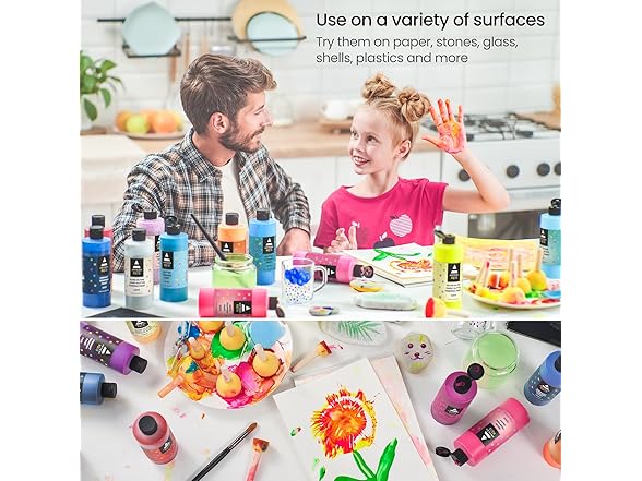 ARTEZA Kids Tempera Paint Set, 13.5 oz
