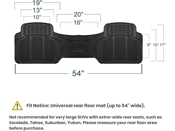 FH Group Car Floor Mats - Heavy-Duty Rubber Floor Mats