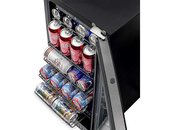 Newair Built-in Beverage Black Fridge - 96 Cans