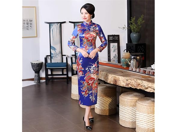 Shanghai Story Women (XL) Long Cheongsam Dress