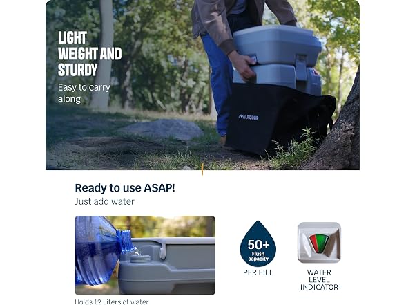 Alpcour 5.8 Gallon Alpcour Portable Toilet - 22L