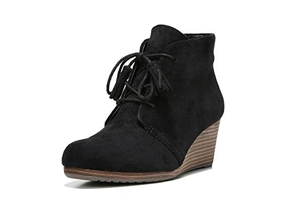 Dr. Scholl's Shoes womens Dakota boots, Black Microfiber Suede, 9.5 US