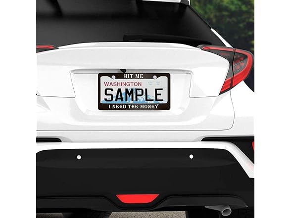 Hit Me Need Money License Plate Frame