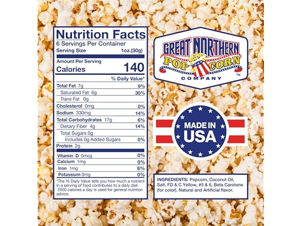 24PK 6oz Popcorn Machine Popcorn Packets