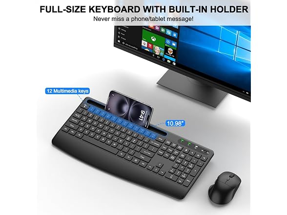 Wireless Keyboard and Mouse Combo