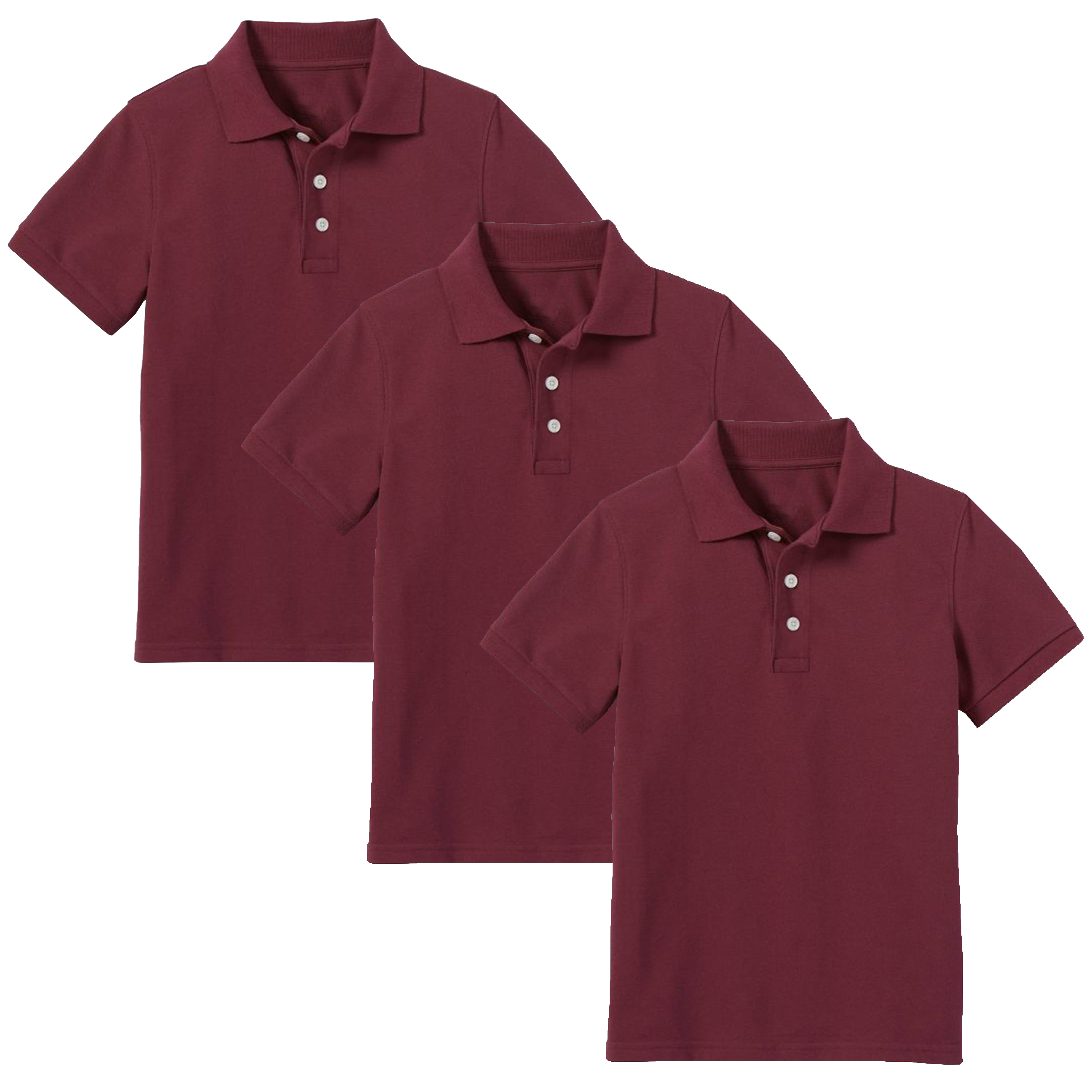 Boys 3PK Short Sleeve Uniform Polo - Gallery 23