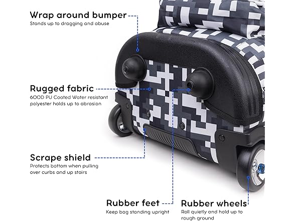 J World Sundance Laptop Rolling Backpack 