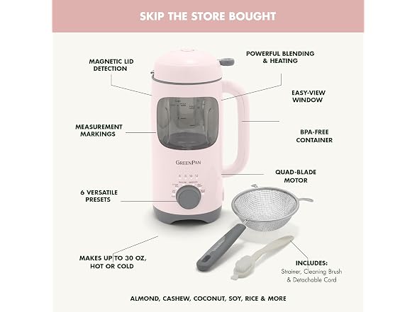 GreenPan 30oz Nut Milk Maker Machine