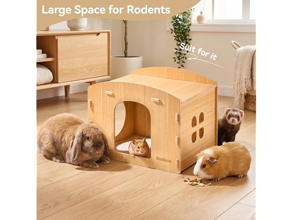 Rodizoo Wooden Rabbit Hideout House