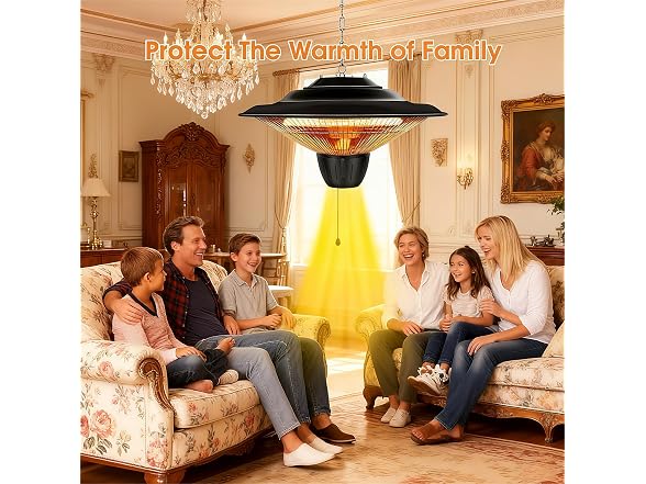 VEVOR Hanging Patio Heater, 1500W
