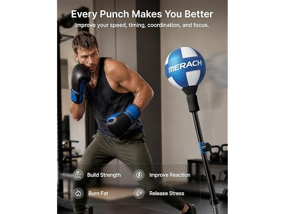 MERACH Adjustable Punching Bag with Stand