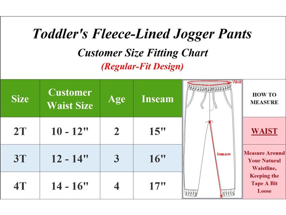 Toddlers Fleece-Lined Jogger Sweatpants