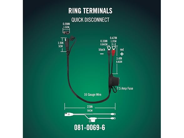 Battery Tender Ring Terminal Harness