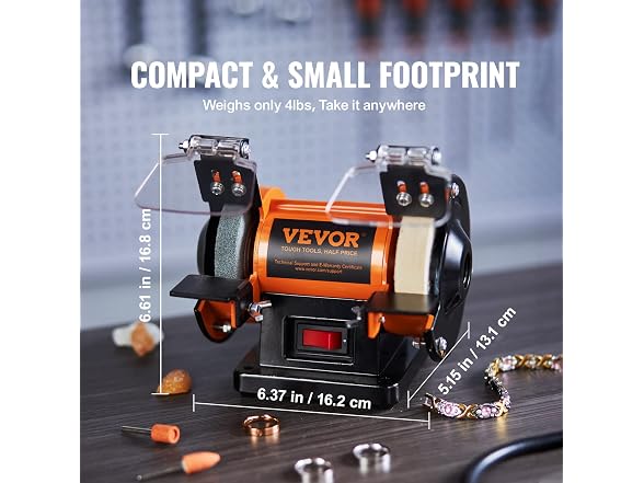 VEVOR Jewelry Polisher, Bench Grinder