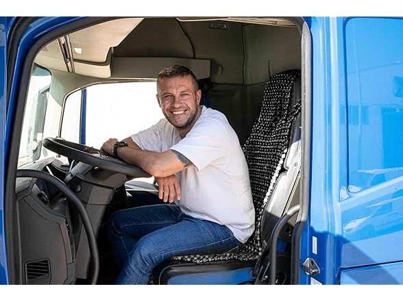 Zone Tech SE0096 Beaded Seat Cover for Cars Black Blac