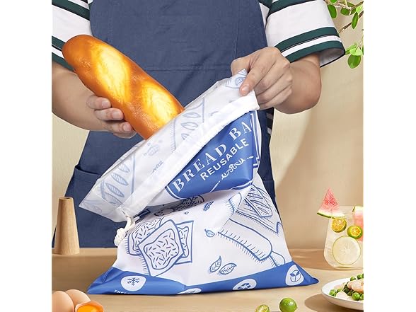 TISEMENT 4-Pack Bread Bags for Homemade Bread