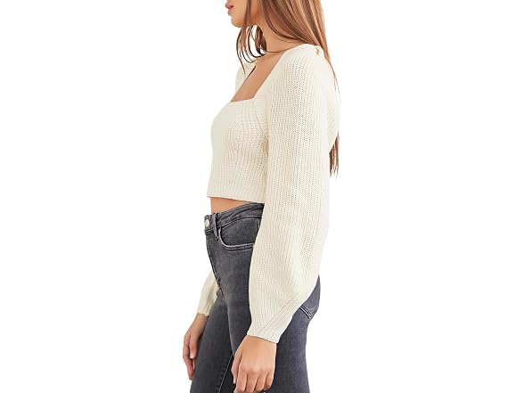 Forever 21 (L) Rib-Knit Cropped Sweater