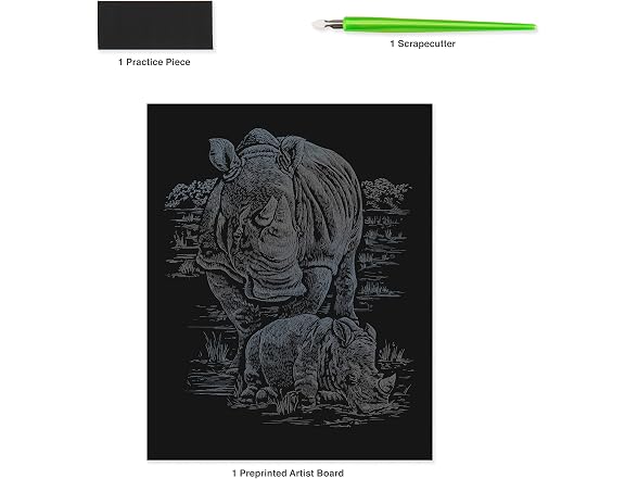 Royal & Langnickel Silver Engraving Rhino