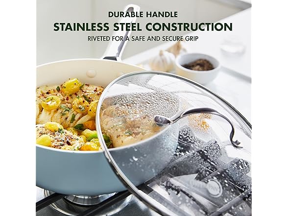 GreenPan 8.5" Universal Glass Lid with Stainless Steel Handle