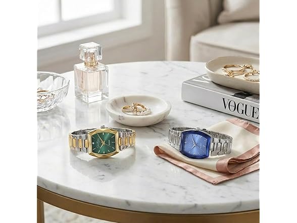 Jessica Simpson Barrel Watch Metal Band