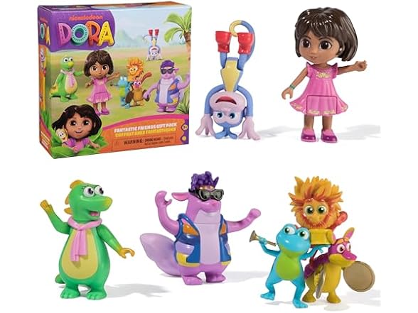 Dora Fantastic Friends Gift Pack, 5 Collectible Toy Action Figures