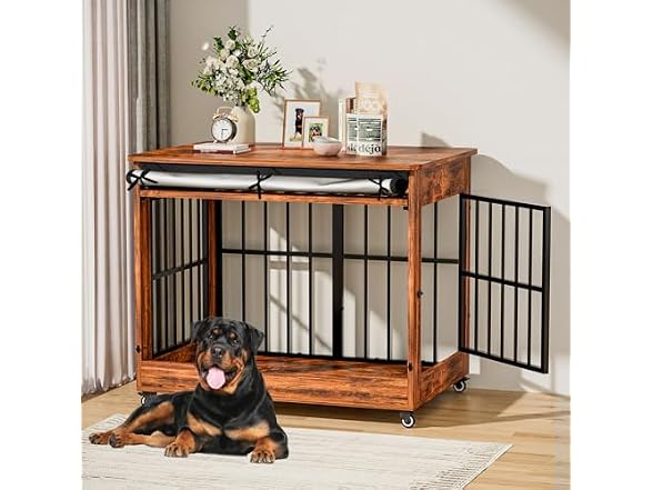 Dog Crate Furniture, Double Door Wooden