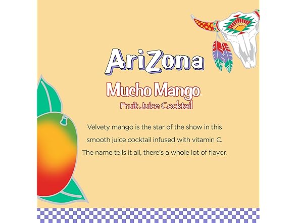12PK AriZona Mucho Mango - Fruit Juice Cocktail