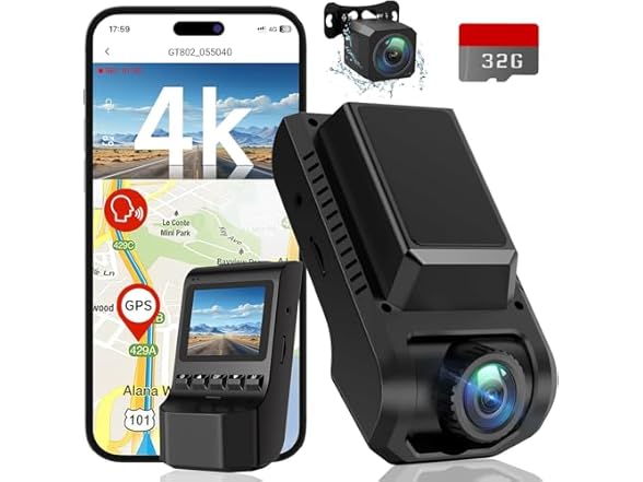 4K Dash Cam | Front and Rear