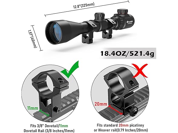 UUQ 3-9×40 Rifle Scope