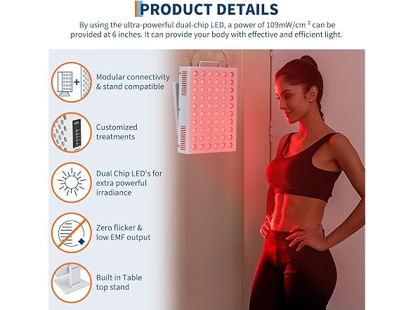 Red Light Therapy Panel 60 LED Face Body RT300