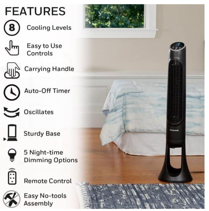 Honeywell QuietSet Whole Room Tower Fan - Gallery 8