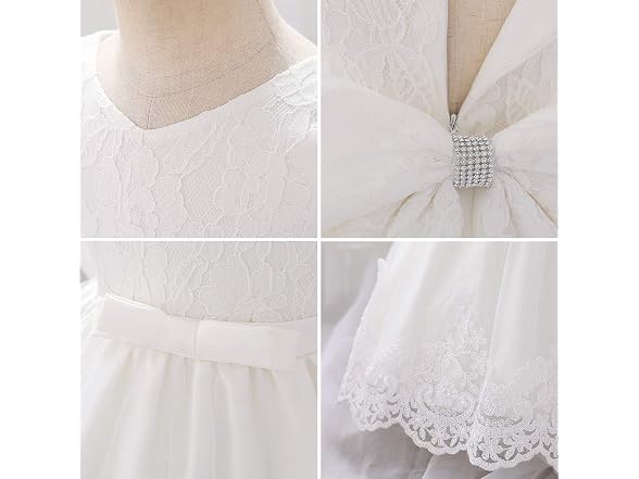 Idopip Girls (2-3T) Lace Flower Bowknot Tutu Dress