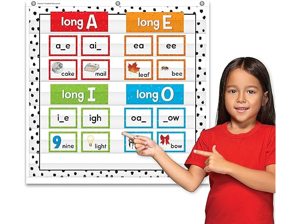 Black Dots 7 Pocket Chart (28" x 28")