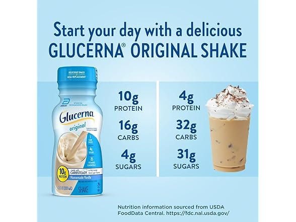Glucerna Diabetes Shake, Vanilla 6 Pack