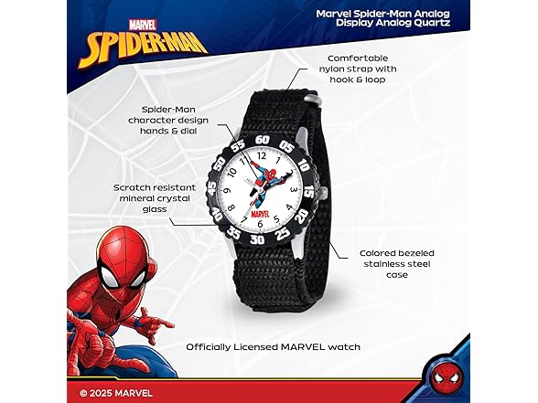 Marvel Spider-Man Kids' Strap Watch