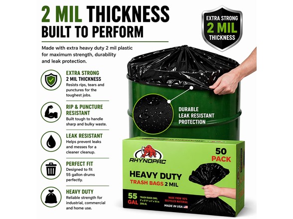 55 Gallon 2 Mil Drum Liner