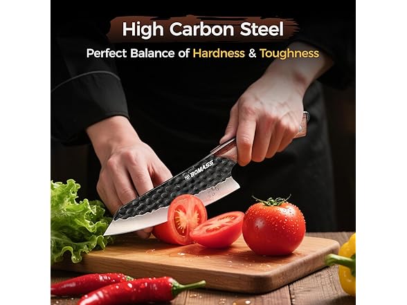 BOMASS Japanese Santoku Knife 7.1 Inch